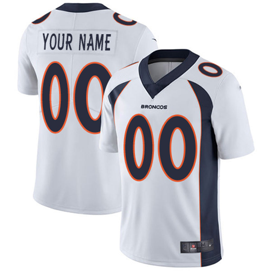 Custom D.Broncos White Vapor Untouchable Player Limited Jersey Stitched Jersey American Football Jerseys