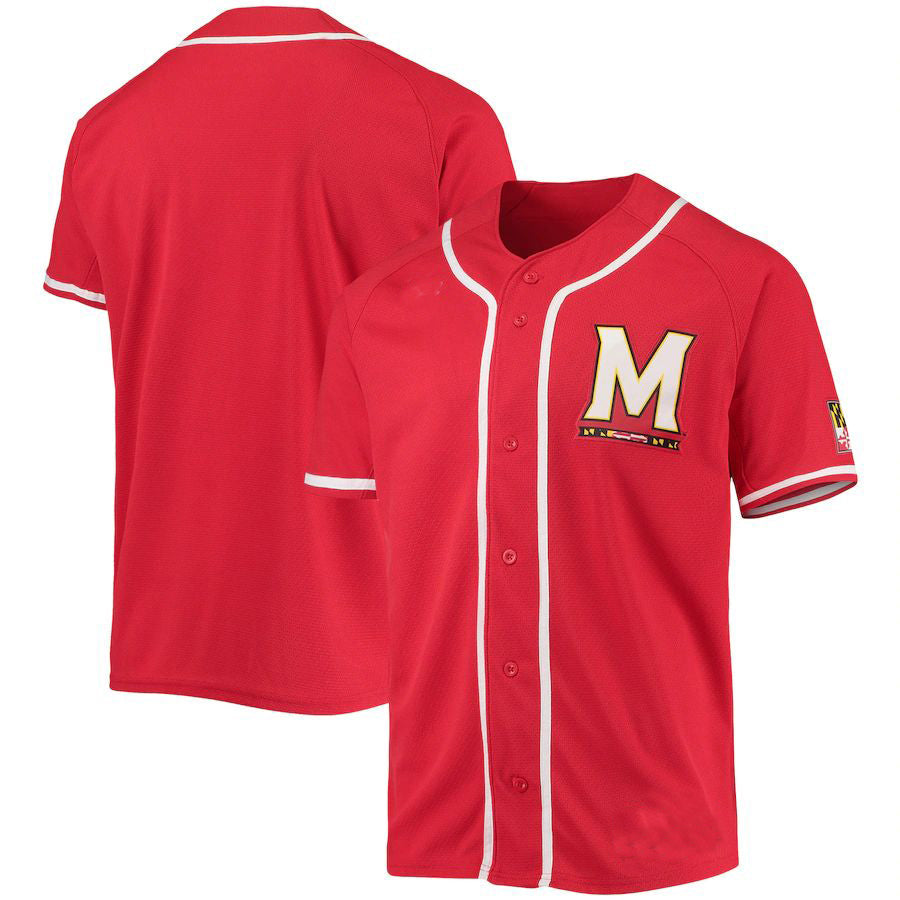M.Terrapins Under Armour Replica Baseball Jersey Red Stitched American College Jerseys
