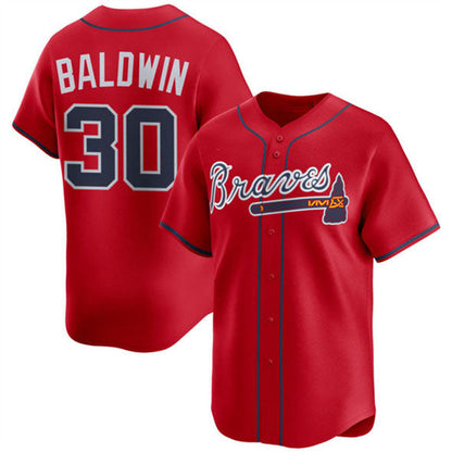 Atlanta Braves #30 Drake Baldwin Red 2025 Alternate Limited Stitched Baseball Jersey