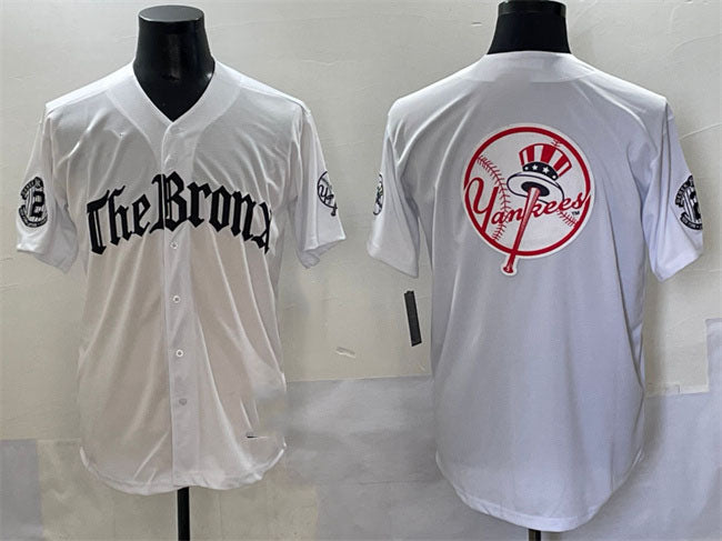 New York Yankees Team Big Logo White 'Gothic Legacy Edition' Vapor Premier Limited Stitched Baseball Jersey