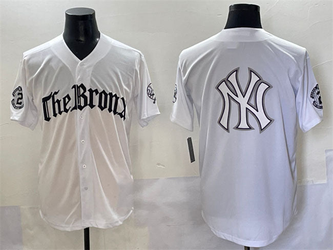 New York Yankees Team Big Logo White 'Gothic Legacy Edition' Vapor Premier Limited Stitched Baseball Jerseys